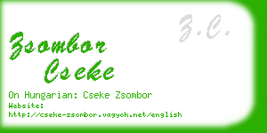 zsombor cseke business card